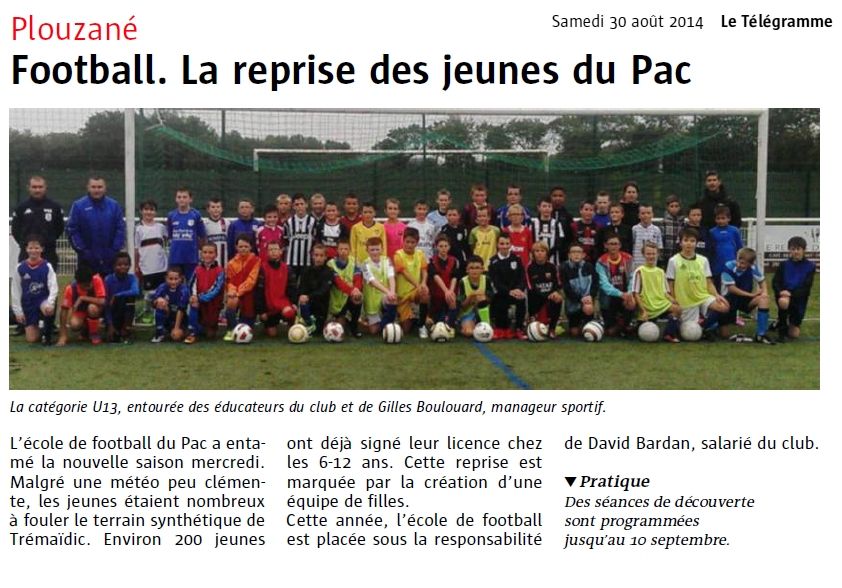 Reprise Jeunes 30 Aout 2014 Reprise Jeunes 30 Aout 2014