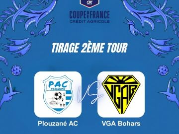 🇫🇷⚽  𝗖𝗼𝘂𝗽𝗲 𝗱𝗲 𝗙𝗿𝗮𝗻𝗰𝗲 – 𝟮𝗲̀𝗺𝗲 𝘁𝗼𝘂𝗿 ⚽🇫🇷

Le tirage est tombé ! 🎉

Le Plouzané AC Football recevra la VGA Bohars ce week-end pour le 2ème tour de la Coupe de...