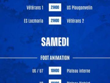 ⚽️ 𝘼𝙂𝙀𝙉𝘿𝘼 𝘿𝙐 𝙒𝙀𝙀𝙆-𝙀𝙉𝘿 ⚽️

Voici toutes les rencontres de nos bleus pour ce week-end du 21 au 23 Novembre ! 🔥

𝘼𝙇𝙇𝙀𝙕 𝙇𝙀 𝙋𝘼𝘾 💙🤍