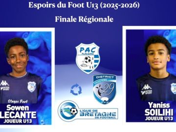 Nos U1️⃣3️⃣ à l’honneur – Phase 4️⃣ et Stage Probatoire ⚽️
Bonjour à tous,

L'aventure des Espoirs du Foot continue de mettre en lumière la qualité de notre...