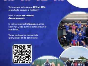 ⚽ PORTES OUVERTES ⚽

Viens découvrir le football au Plouzané Athletic Club 😊
🏃‍♂️ Plaisir, convivialité et esprit d’équipe au rendez-vous !

N’hésite pas à...